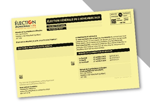 Mesures spéciales pour la distribution des cartes de rappel de vote