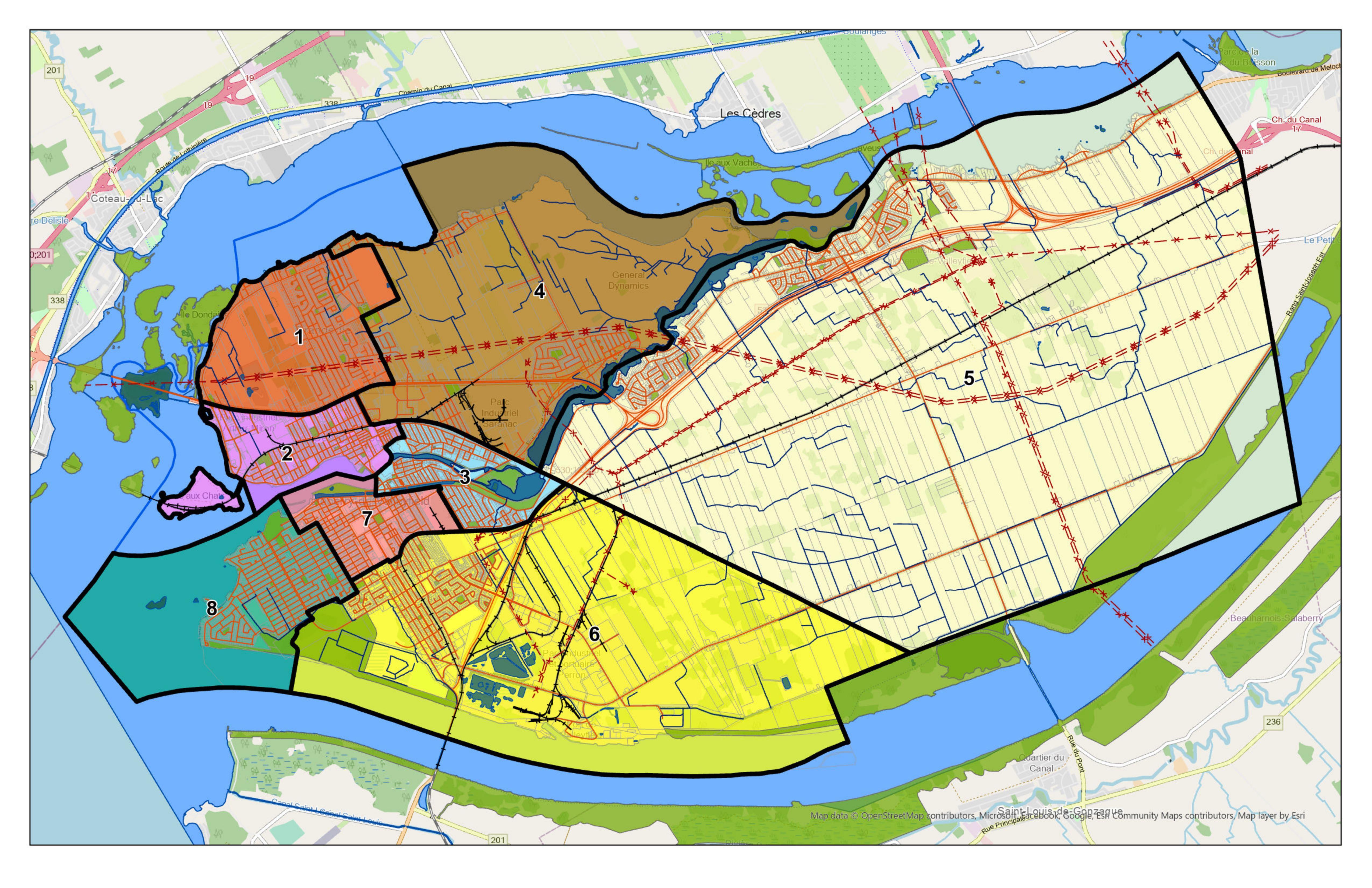 Carte districts électoraux 2025