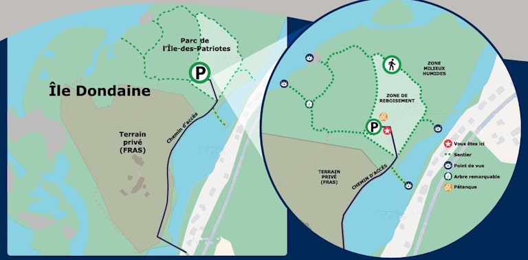 Plan du site Parc ile des patriotes