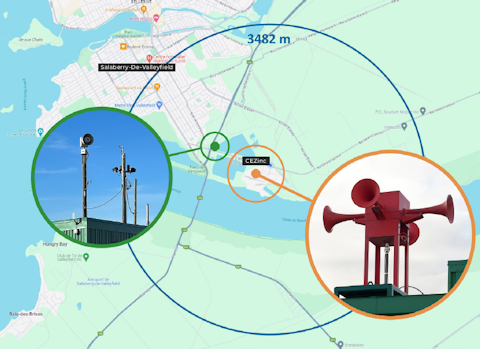Sirenes rayon 3482metres